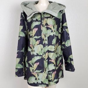 Lindi Sage Green Floral Sage Reversible Coat